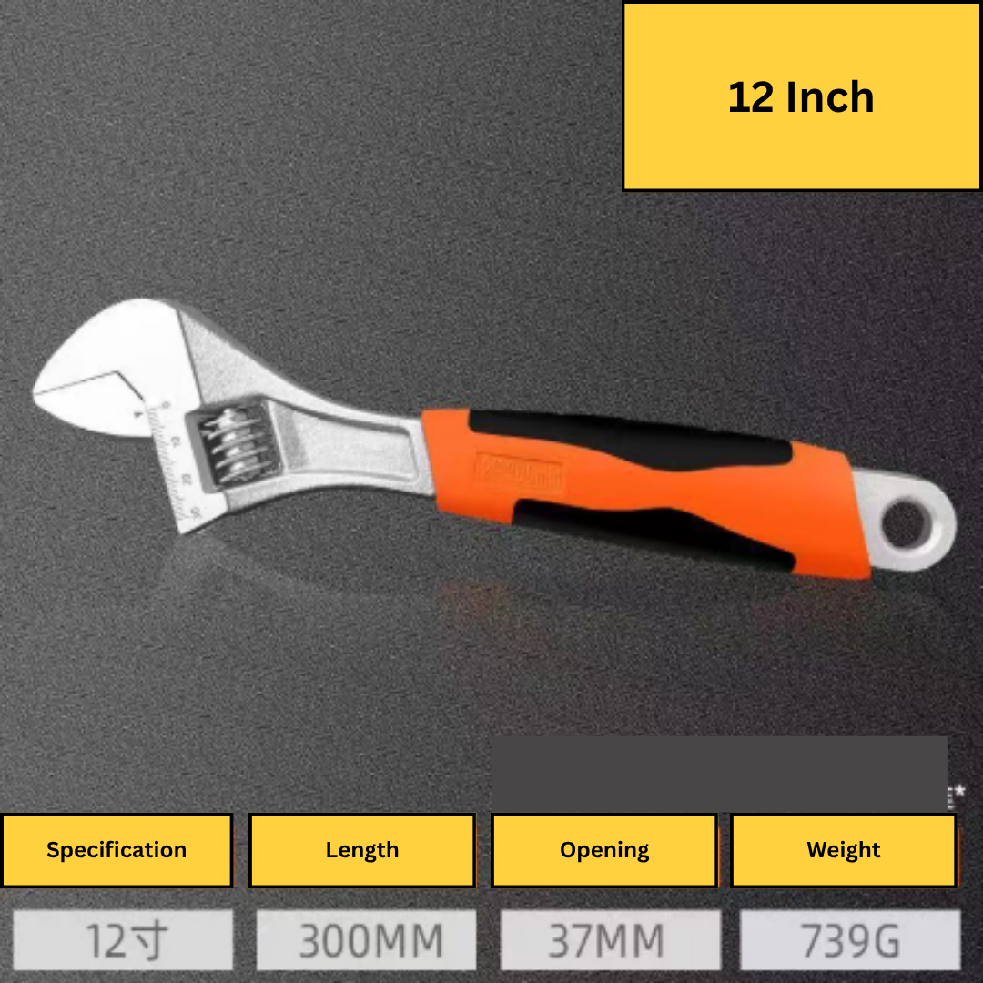 Adjustable Wrench | Heavy Duty Spanner | Multi-Use Hand Tool