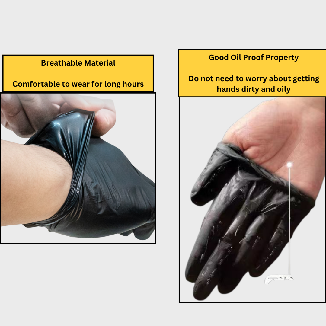 Disposable Nitrile Gloves | Powder-Free | Latex-Free | Medical, Cleaning, Kitchen Use