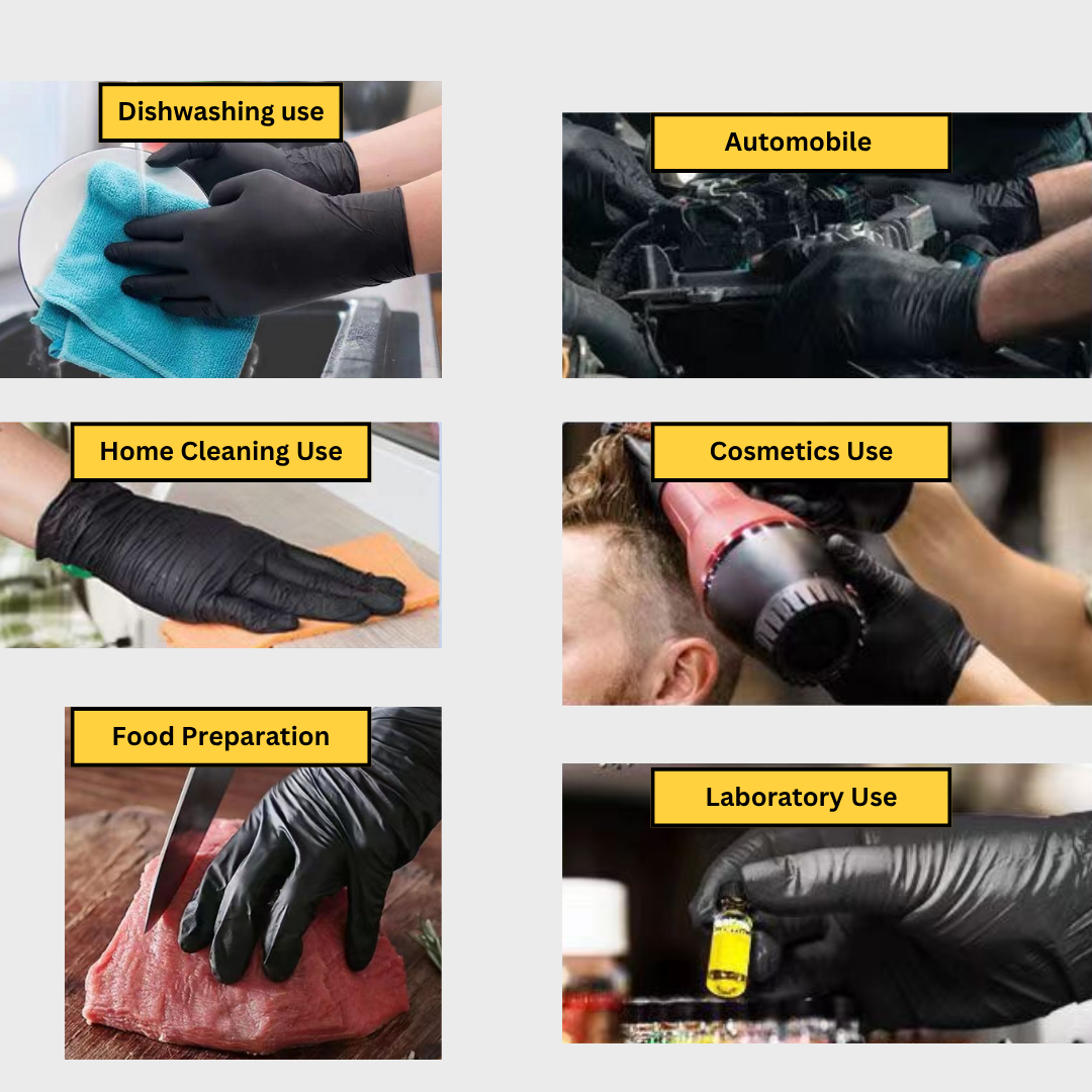 Disposable Nitrile Gloves | Powder-Free | Latex-Free | Medical, Cleaning, Kitchen Use