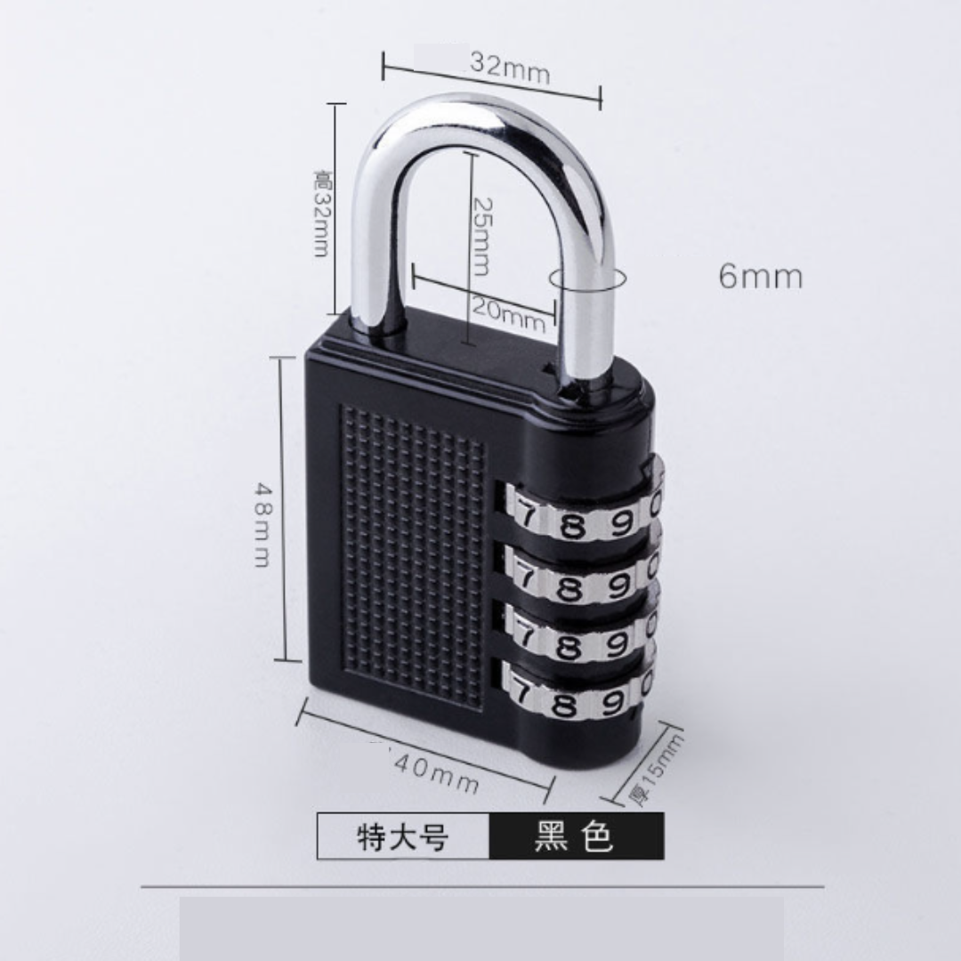 4-Digit Combination Padlock ā Durable & Secure | No Key Needed