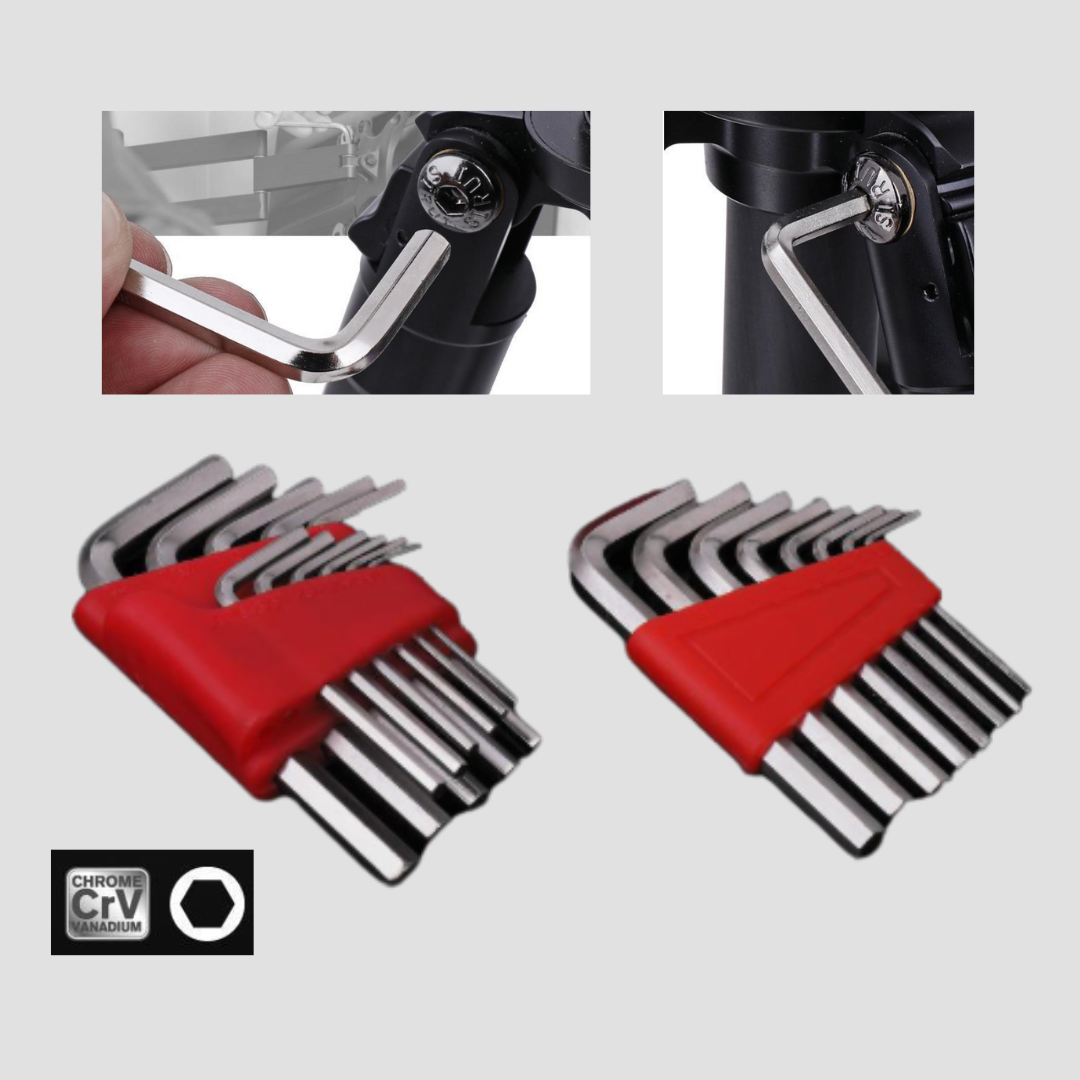 Heavy-Duty Allen Key Set ā Precision-Cut | Rust-Resistant | With Holder Case