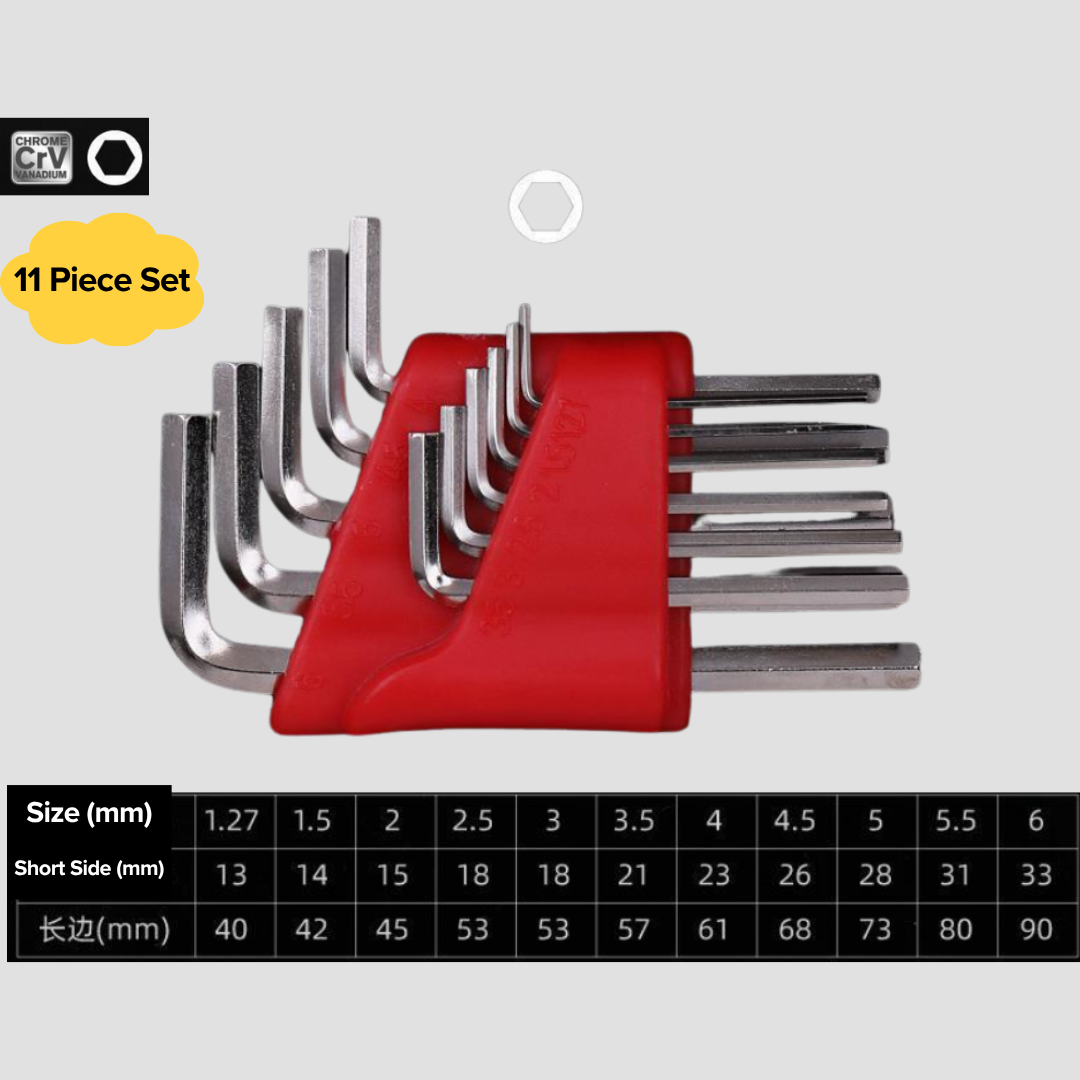Heavy-Duty Allen Key Set ā Precision-Cut | Rust-Resistant | With Holder Case