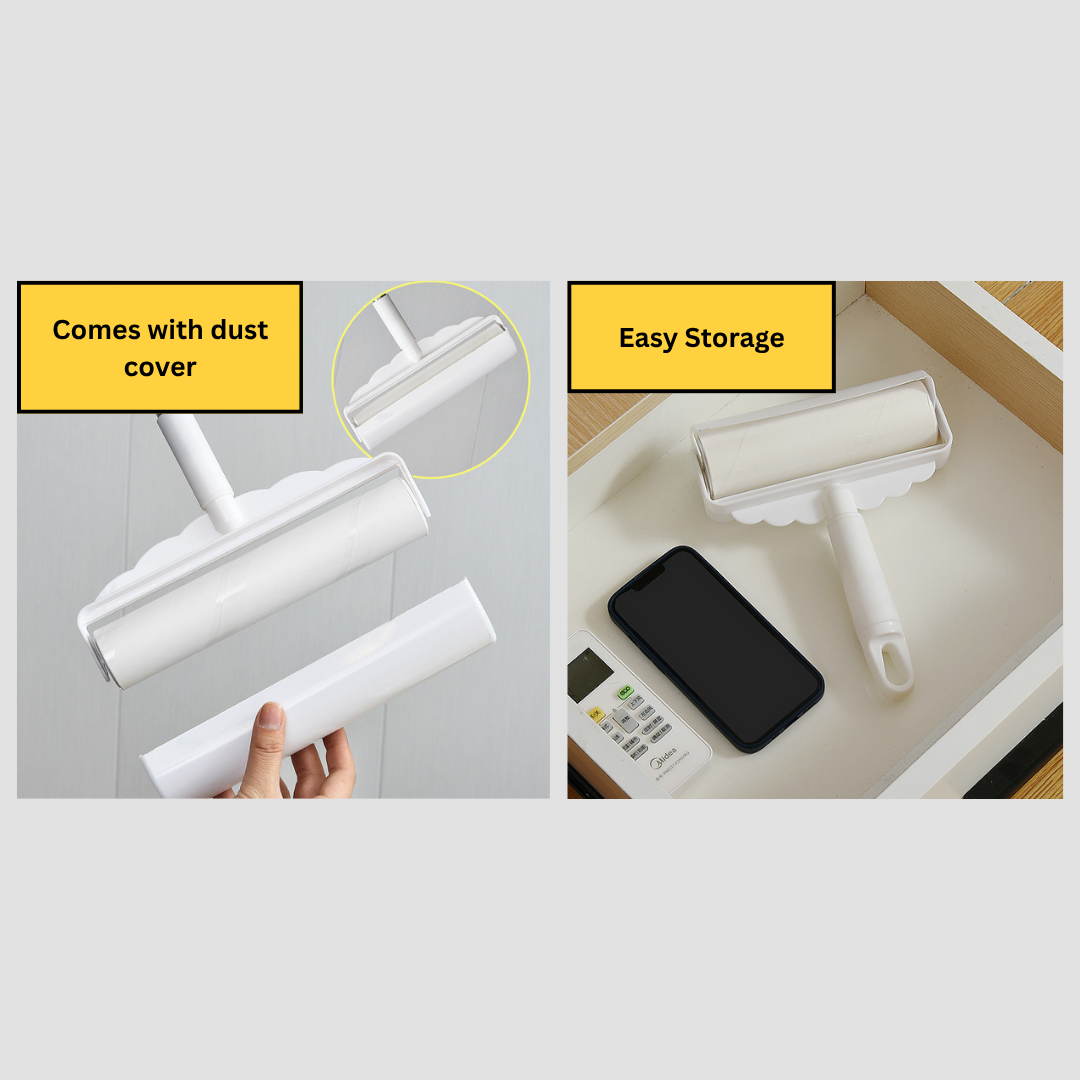 Adjustable Lint Roller | Extendable Handle | Reusable Sticky Roller for Hair & Dust