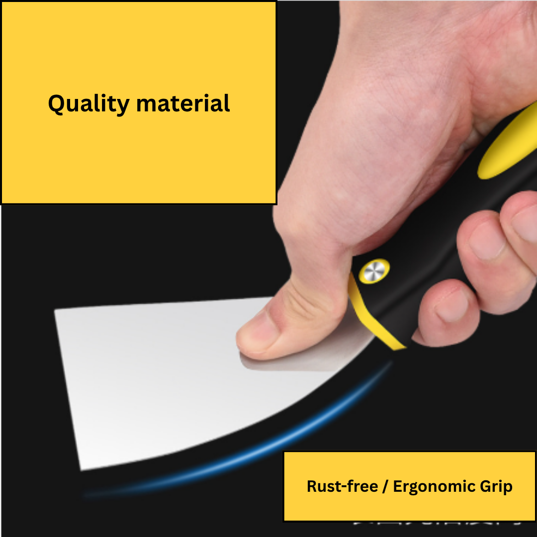 Heavy-Duty Scraper – Available in Wood or Plastic Handle | Multipurpose Painting & Surface Repair"