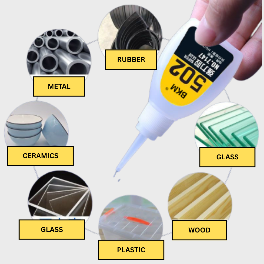 502 Super Glue | Strong Fast Dry Adhesive for Plastic, Metal, Rubber