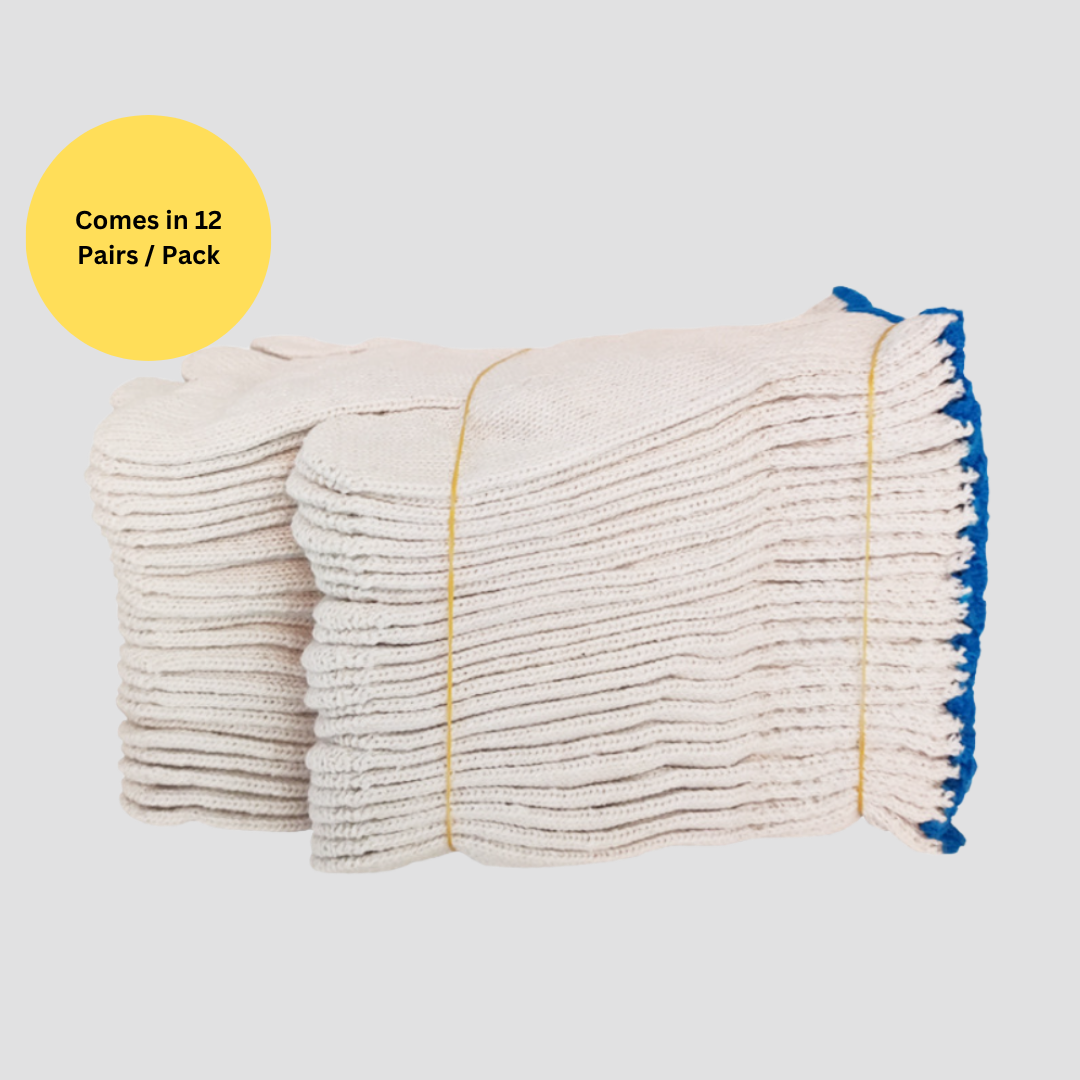Heavy-Duty Cotton Gloves | Reusable | Safety Work Gloves