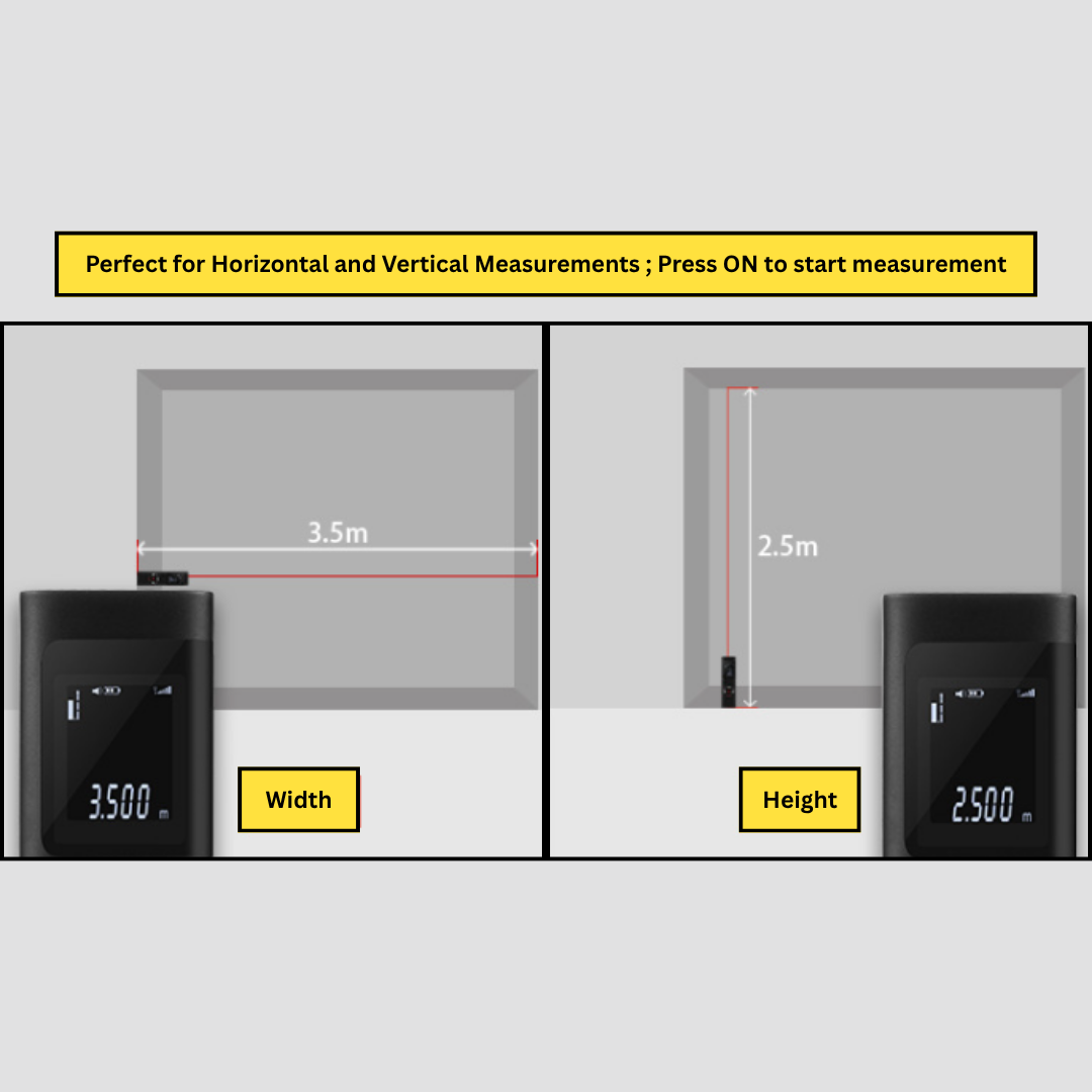 40M /60M Laser Distance Meter | Smart Digital Rangefinder | Portable & Accurate