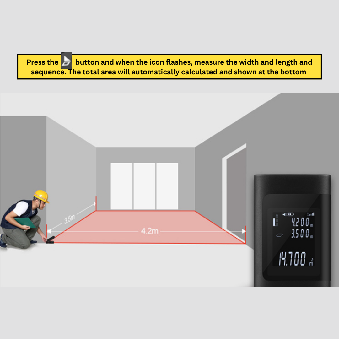 40M /60M Laser Distance Meter | Smart Digital Rangefinder | Portable & Accurate