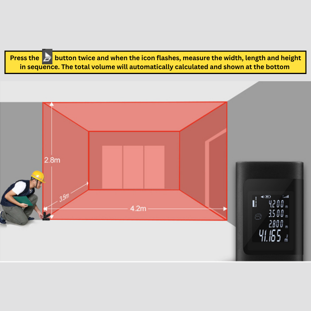 40M /60M Laser Distance Meter | Smart Digital Rangefinder | Portable & Accurate