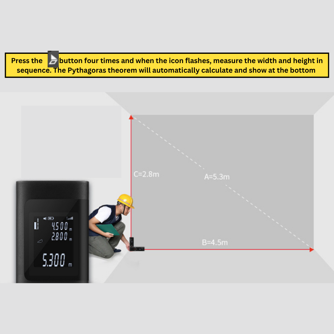 40M /60M Laser Distance Meter | Smart Digital Rangefinder | Portable & Accurate