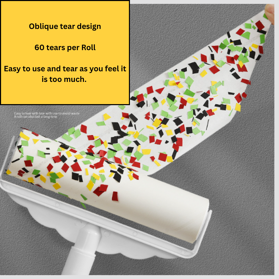 Adjustable Lint Roller | Extendable Handle | Reusable Sticky Roller for Hair & Dust
