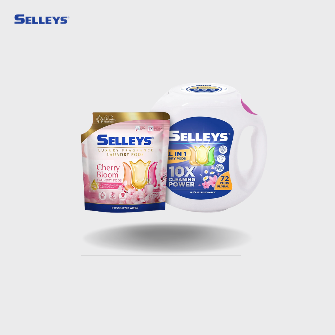 Selleys Laundry Pods - Lavender &amp; Floral Fragrance for Fresh, Clean Laundry (60 Pods/72 Pods)