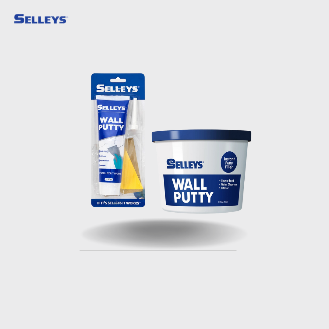 SELLEYS Wall Putty Tube &amp; Tub (250g &amp; 500g) – Anti Mould Filler for Wall Repairs / Cracks