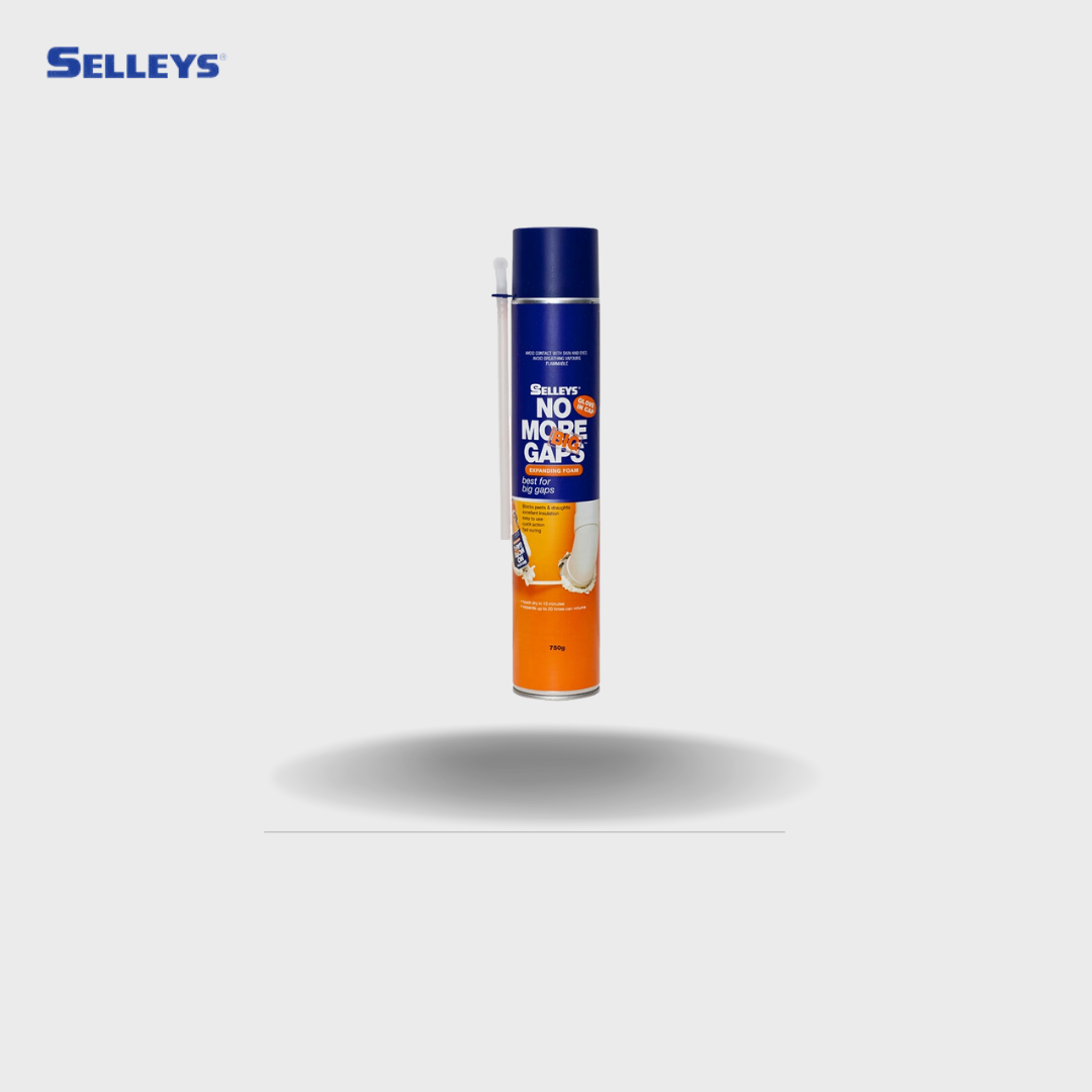 SELLEYS No More Big Gaps – Self-Expanding Foam Filler for Large Gaps &amp; Cracks  (750mL)