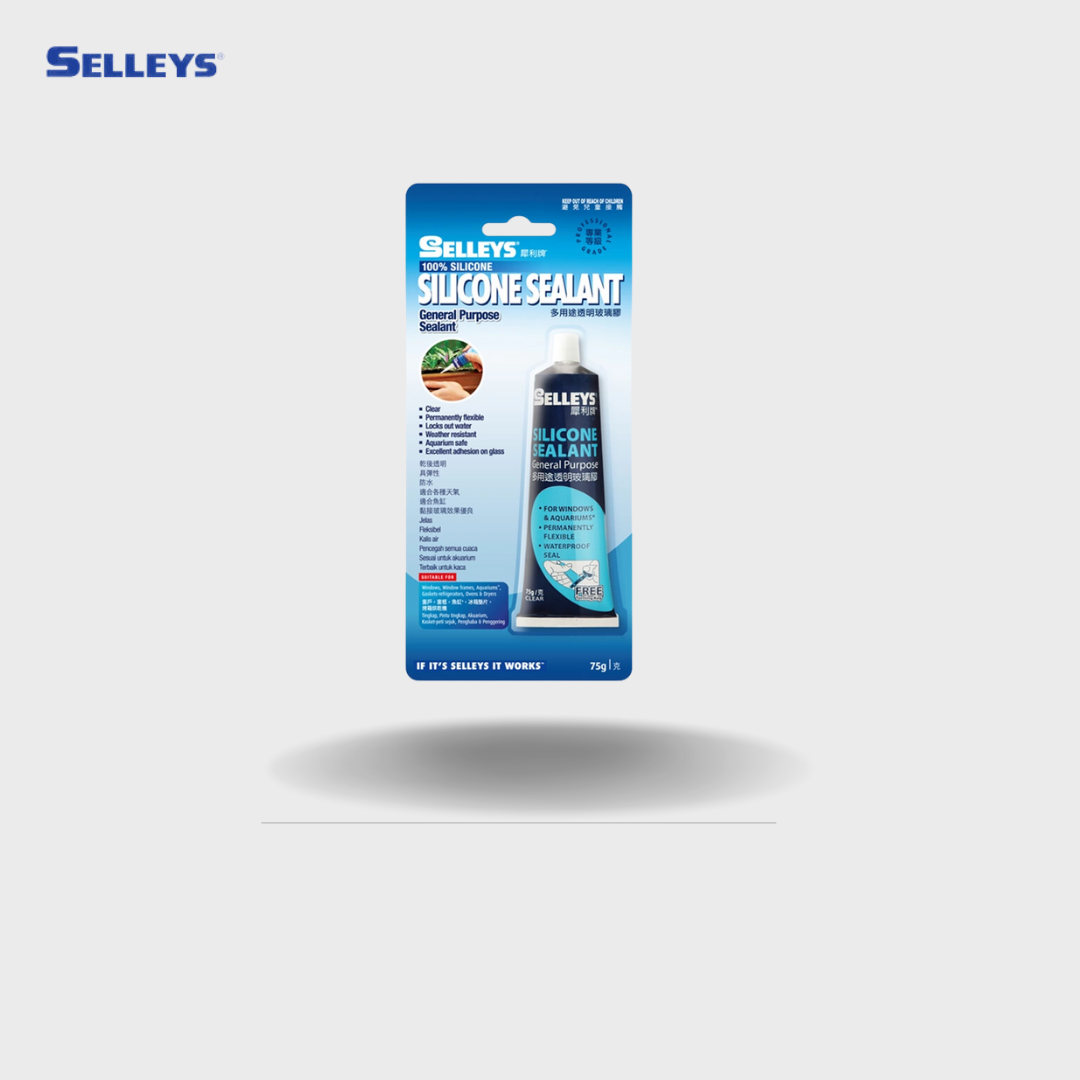 SELLEYS Silicone Sealant – Durable, Waterproof, and Mould-Resistant Sealant ( 75g )