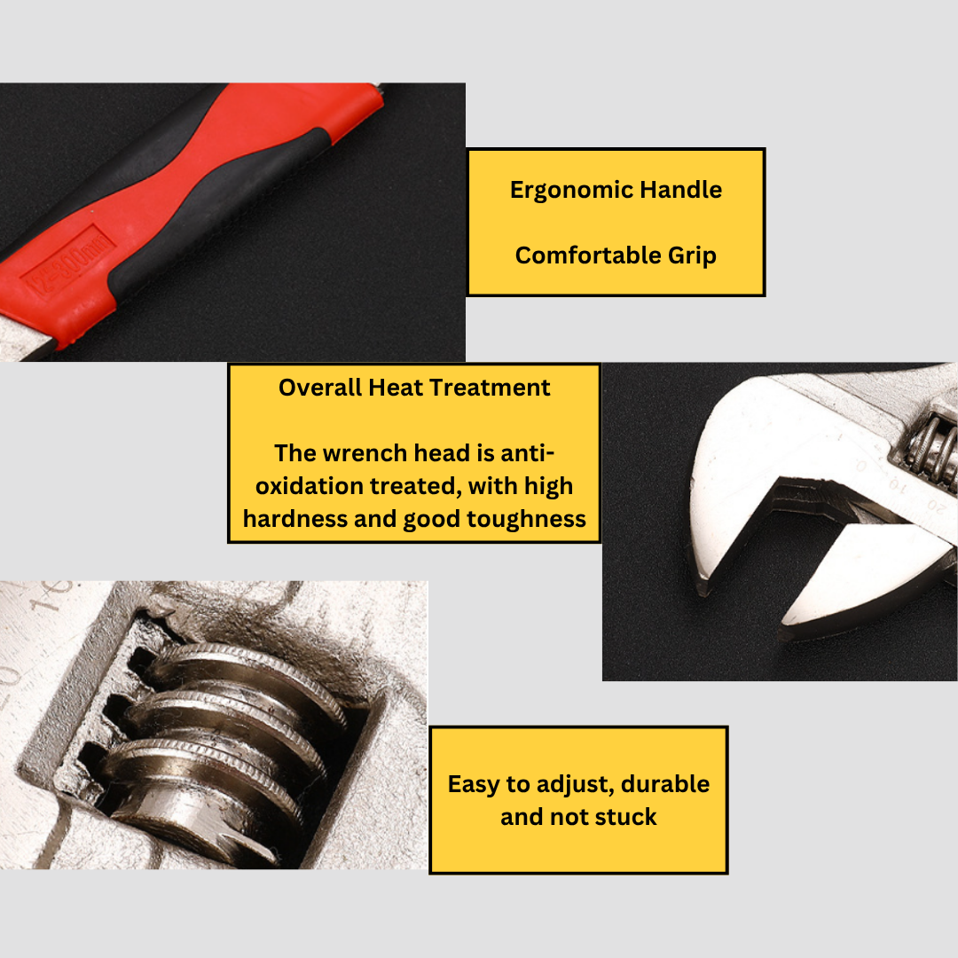 Adjustable Wrench | Heavy Duty Spanner | Multi-Use Hand Tool