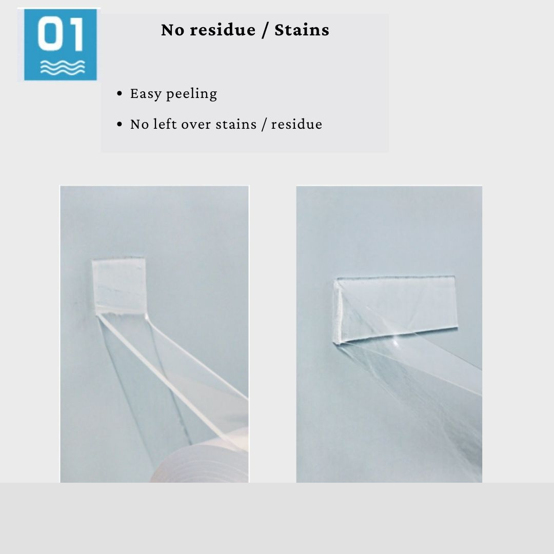 Heavy-Duty Transparent Double-Sided Waterproof Tape – Multi-Purpose Mounting Solution