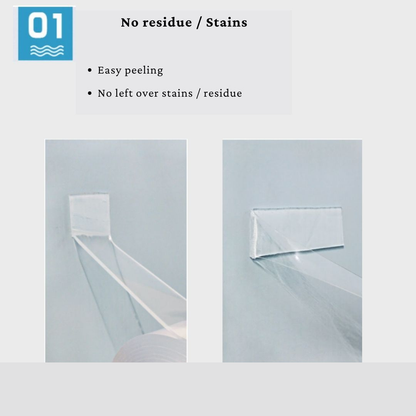 Heavy-Duty Transparent Double-Sided Waterproof Tape – Multi-Purpose Mounting Solution
