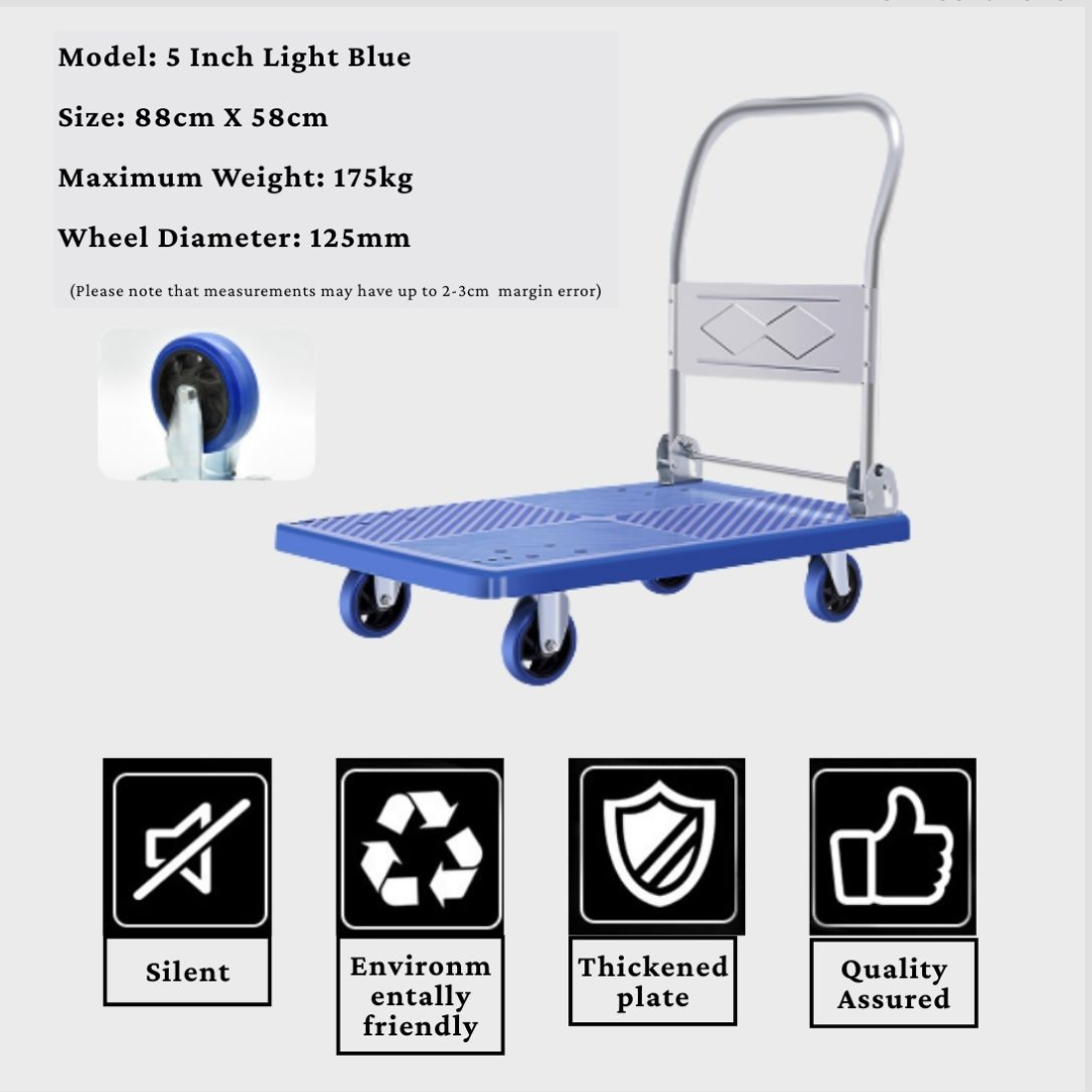 4-Wheel Platform Trolley – Fully Assembled | Heavy Load Capacity | Smooth Rolling