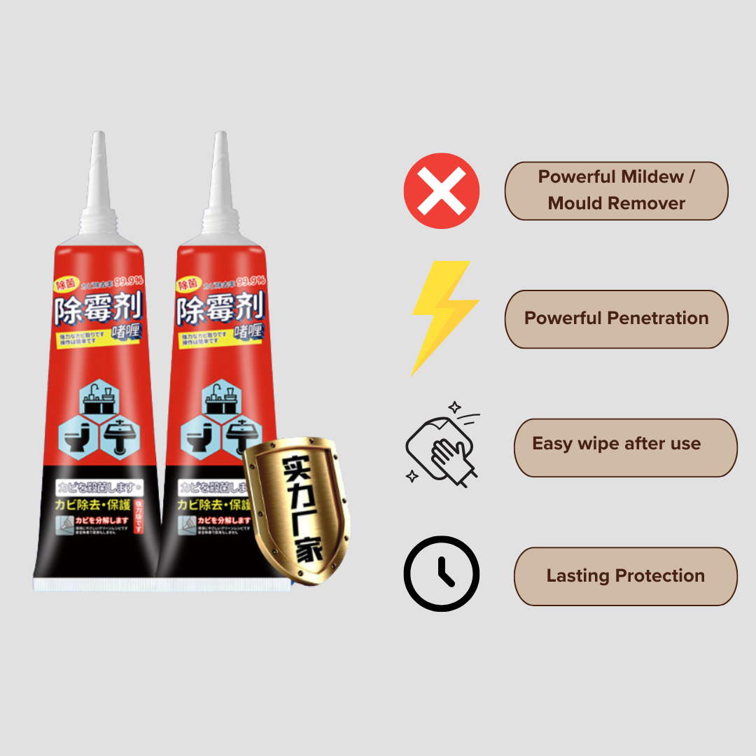 Mildew Remover Gel | Mold Cleaner for Bathroom, Wall, Tile &amp; Grout