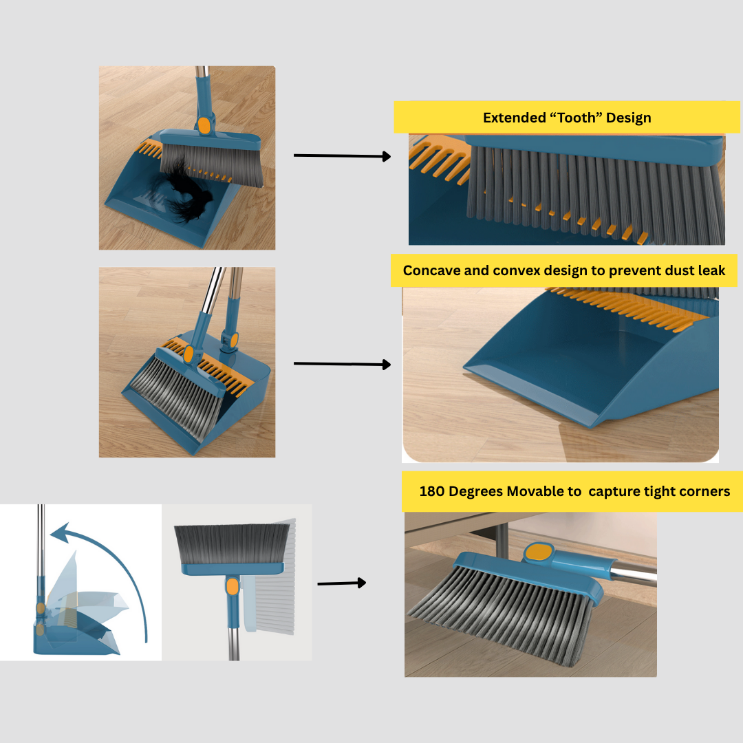 Home Use Broom | Soft Bristles | Lightweight | Floor &amp; Corner Sweeping
