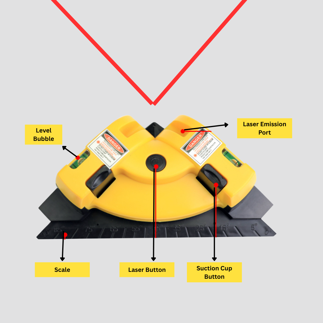Laser Level Tool | Self-Leveling Horizontal &amp; Vertical Lines | Accurate Measurement