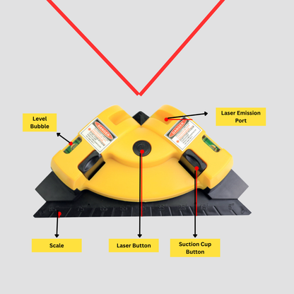 Laser Level Tool | Self-Leveling Horizontal &amp; Vertical Lines | Accurate Measurement