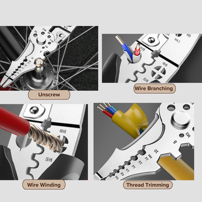 8-in-1 Multipurpose Plier | Wire Cutter, Stripper, Crimper, Gripper | All-in-One Tool