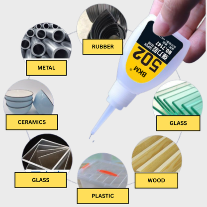 502 Super Glue | Strong Fast Dry Adhesive for Plastic, Metal, Rubber