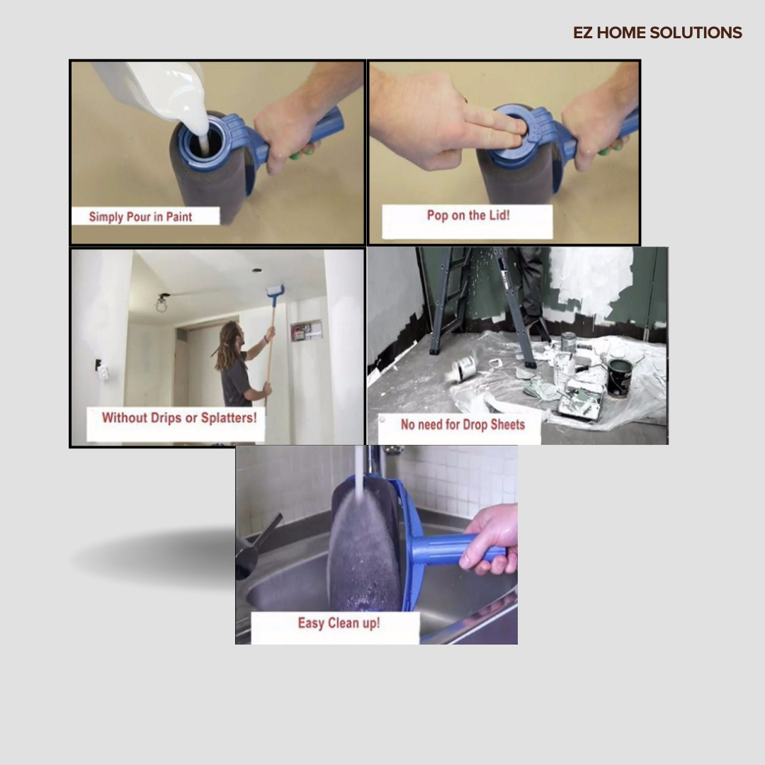 Paint Refill Roller | Lint-Free | Reusable | Easy to Clean (6.3&quot; X 4&quot;)