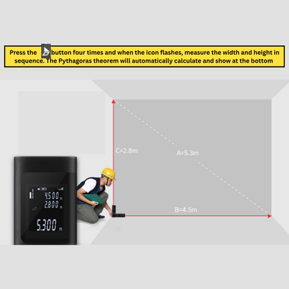 40M /60M Laser Distance Meter | Smart Digital Rangefinder | Portable &amp; Accurate