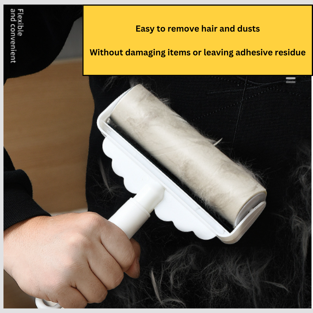 Adjustable Lint Roller | Extendable Handle | Reusable Sticky Roller for Hair &amp; Dust