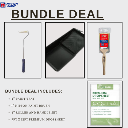 Nippon Paint Accessories Bundle Deal with Roller Set / Brush / Tray / Plastic